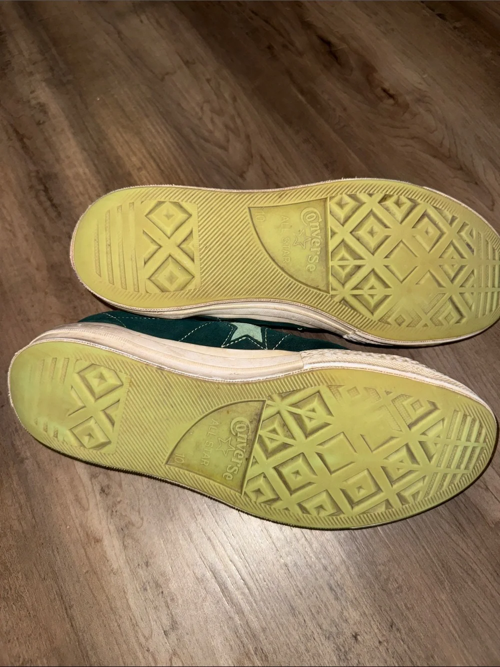 Converse Two-Tone Green Suede Sneakers - Picture 5 of 6